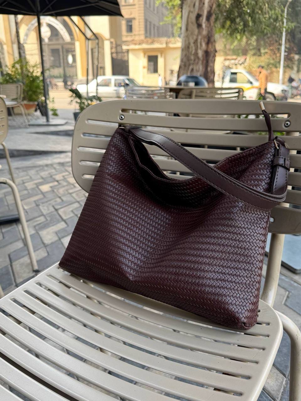 Woven Hobo Shoulder Bag - High Copy