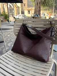Woven Hobo Shoulder Bag - High Copy