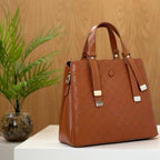 GD Monogram Embossed Tote Bag