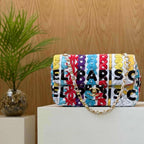 Chanel Classic Flap Bag – Multicolor Logo Black