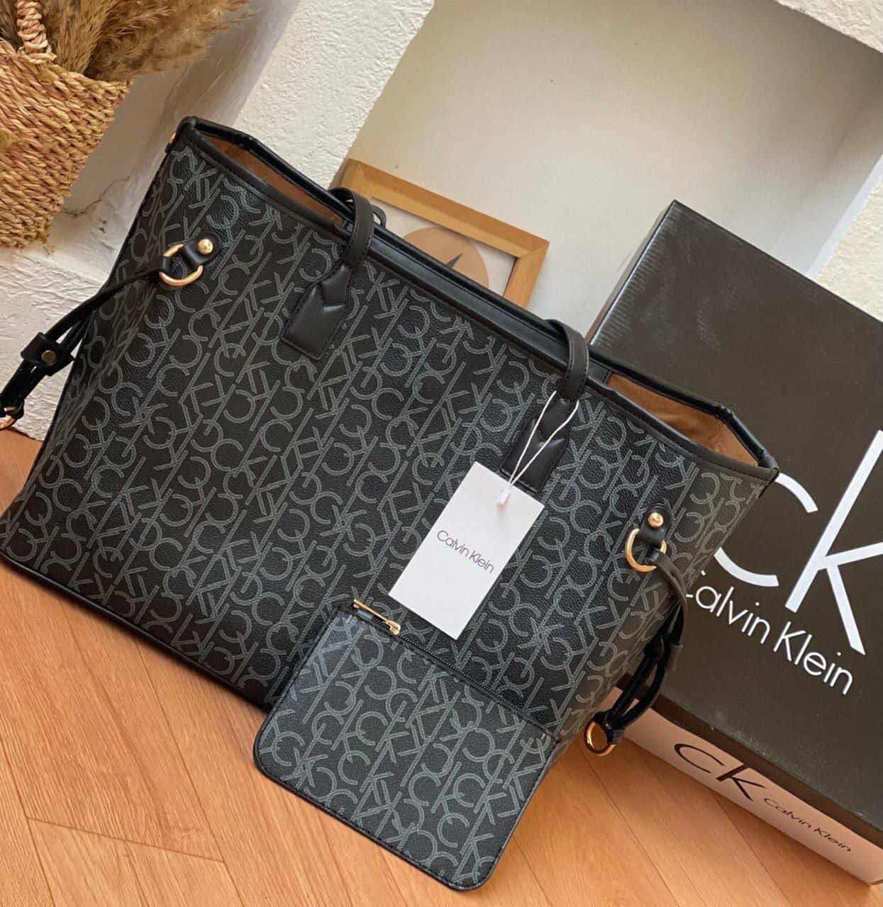 Calvin Klein Reversible Monogram Tote Bag
