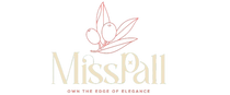 Logo of Miss Pall with a stylized dove and leaf design on a white background