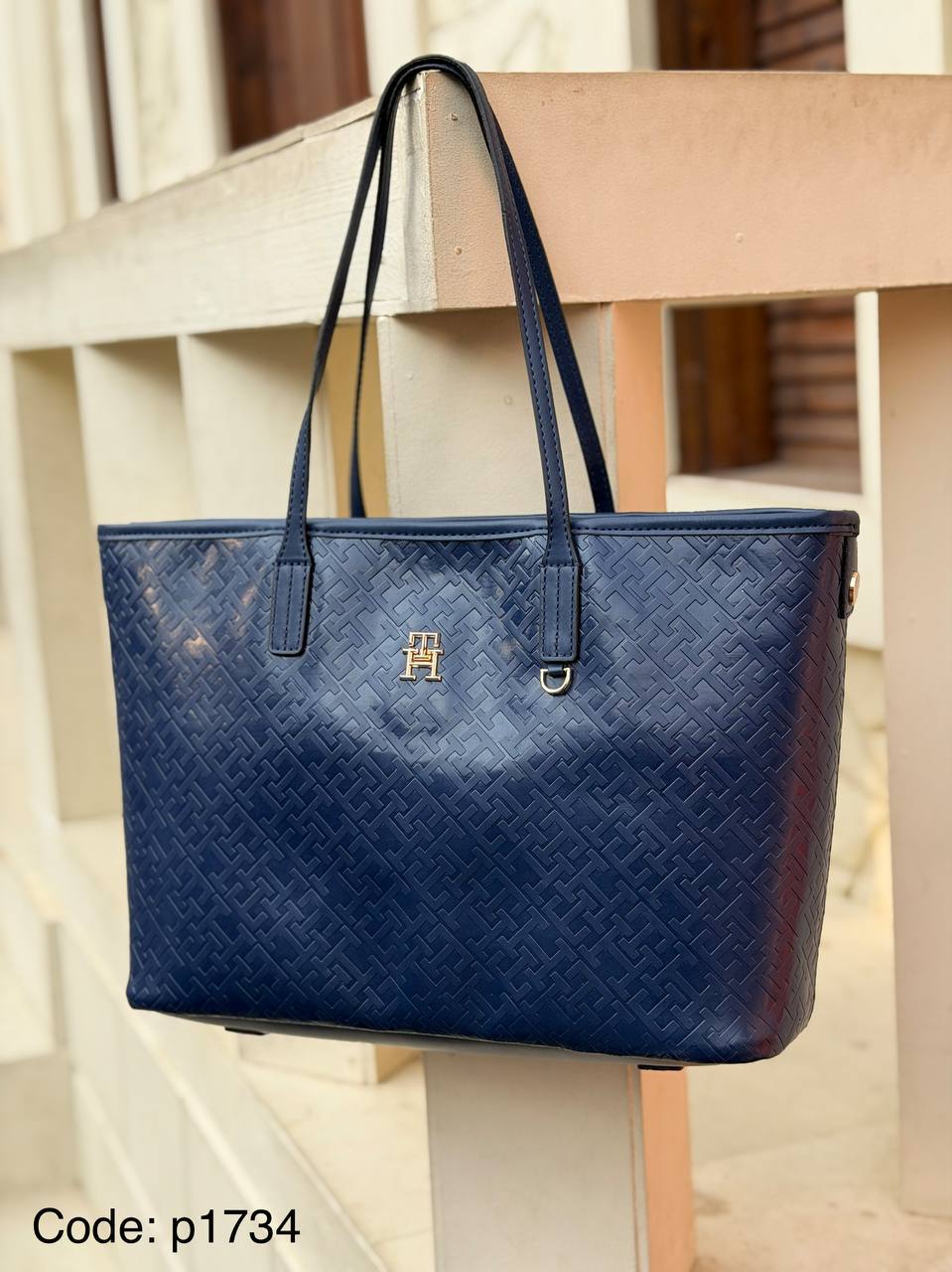Embossed tote Bag -  Mirror