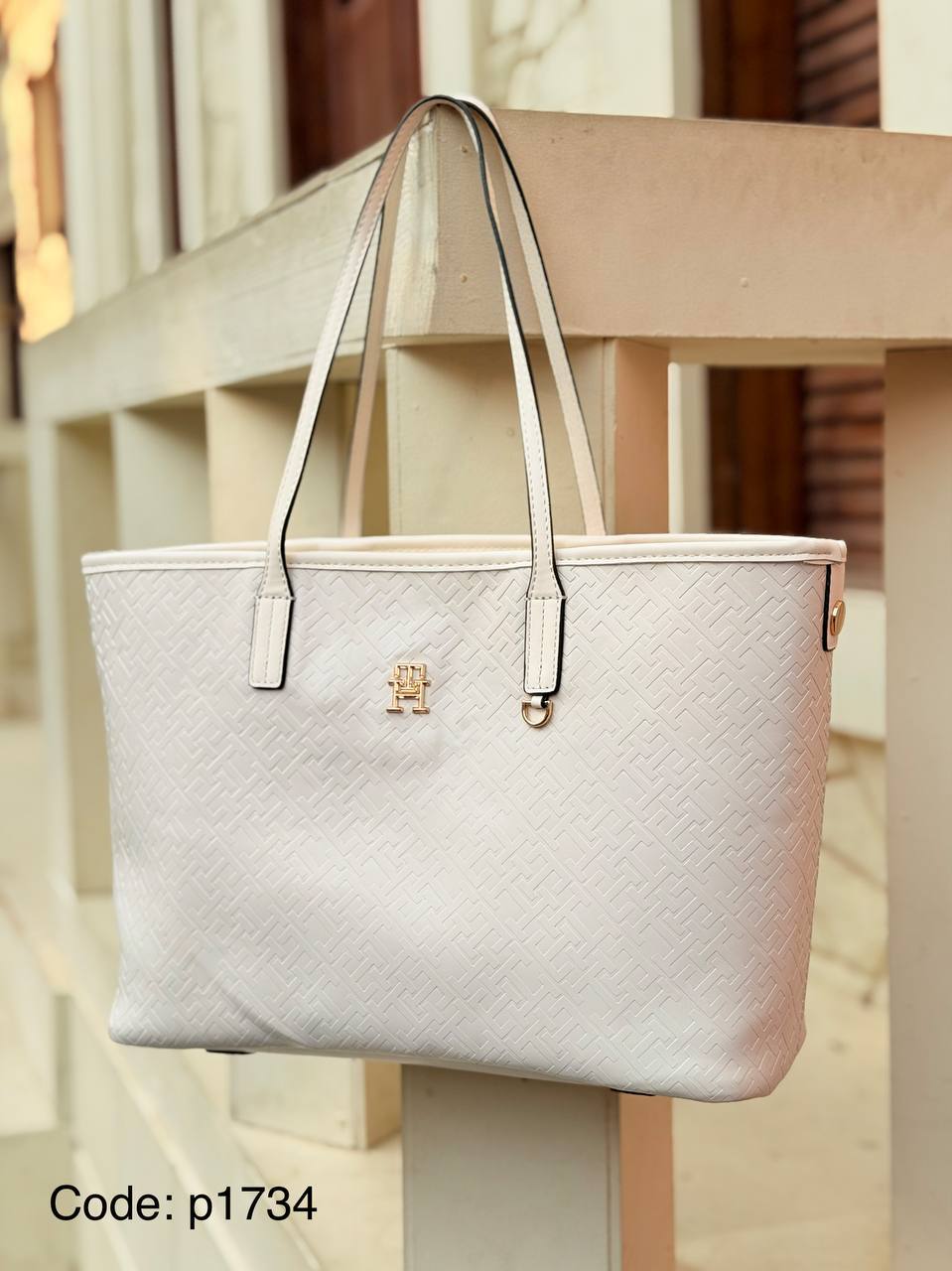 Embossed tote Bag -  Mirror