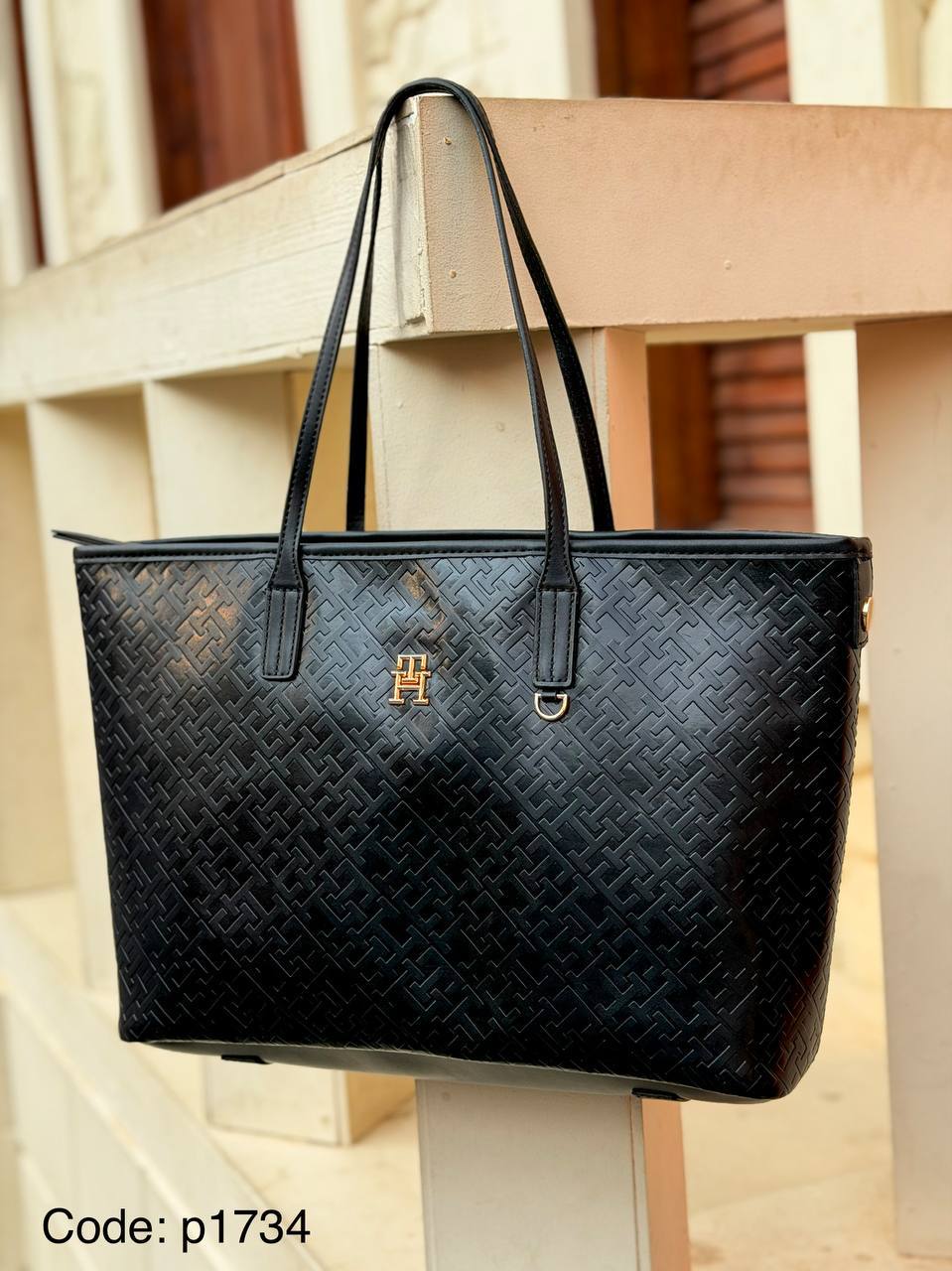 Embossed tote Bag -  Mirror