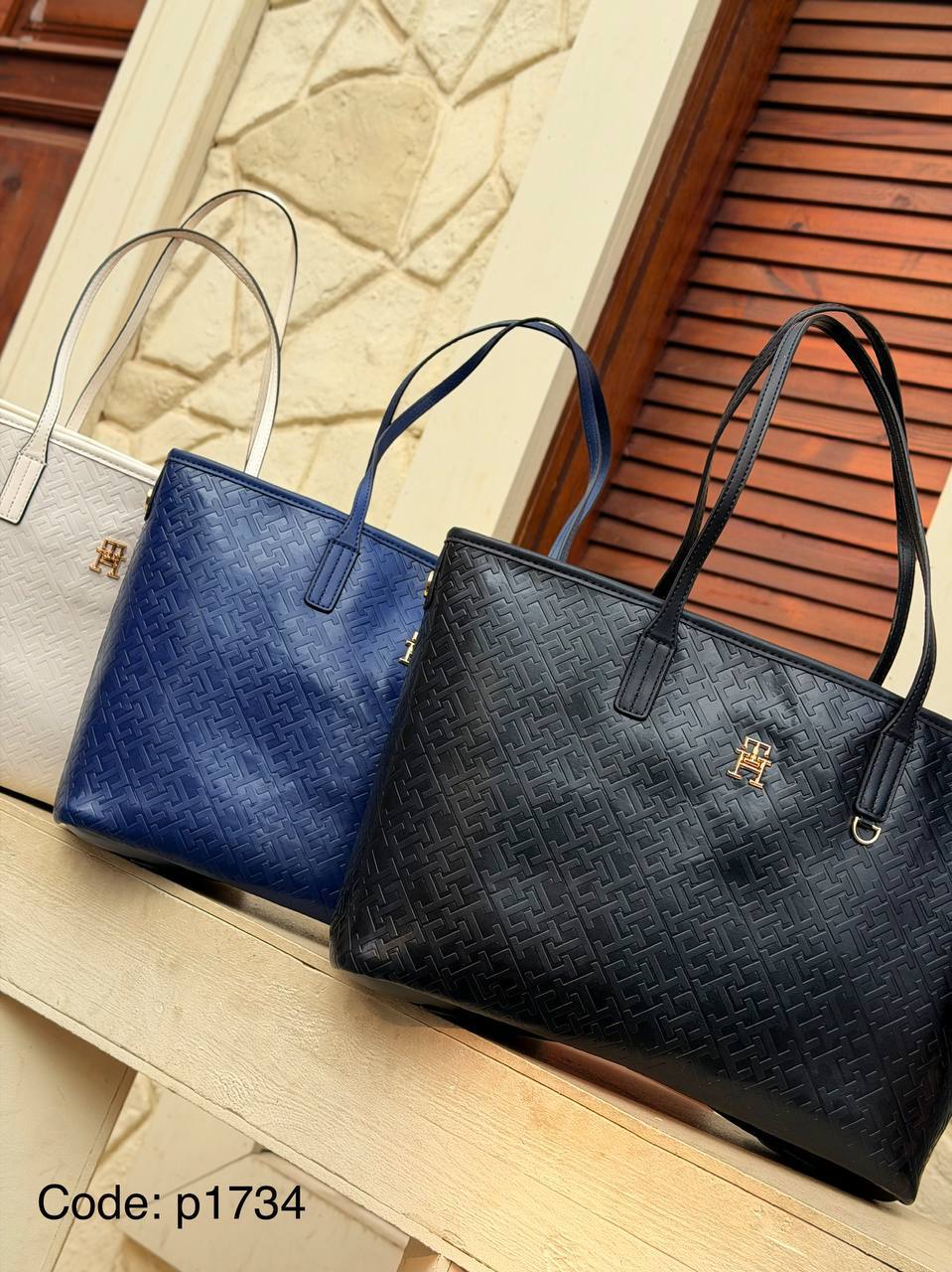 Embossed tote Bag -  Mirror