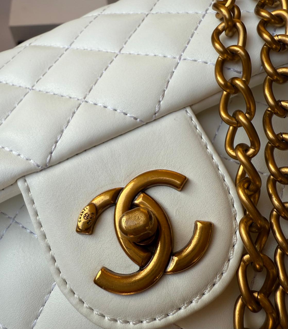 Chanel Classic Flap Bag With Box