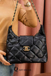 Black Quilted Chain Shoulder Bag