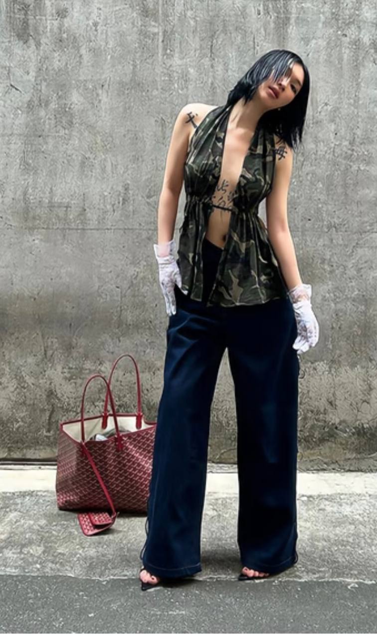 Monogram Shoulder Bag with Pouch - Mirror