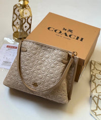 Embossed Leather Shoulder Bag