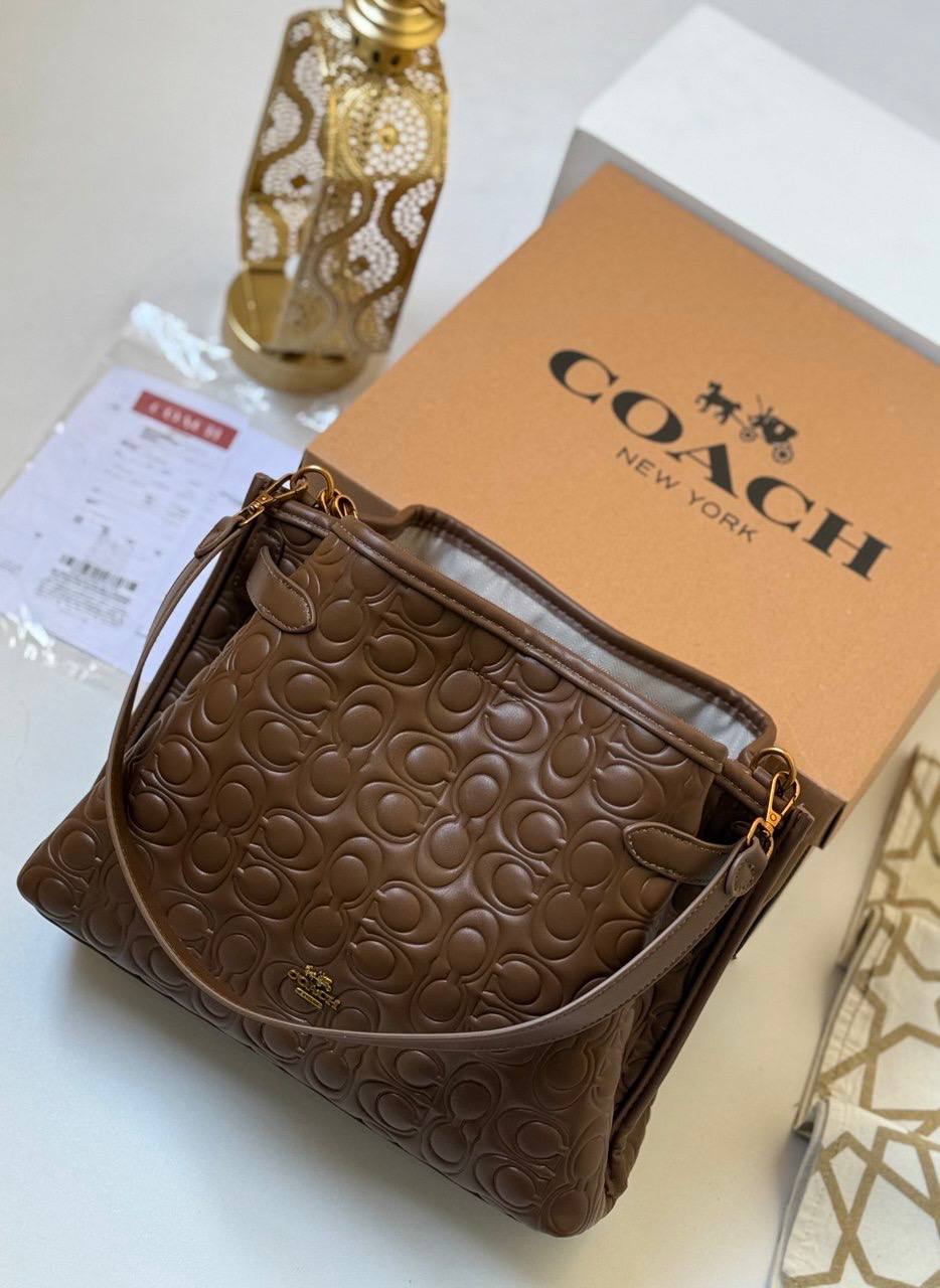 Embossed Leather Shoulder Bag