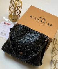 Embossed Leather Shoulder Bag