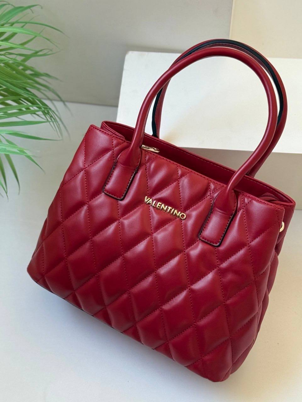 Valentino Quilted Top Handle Bag