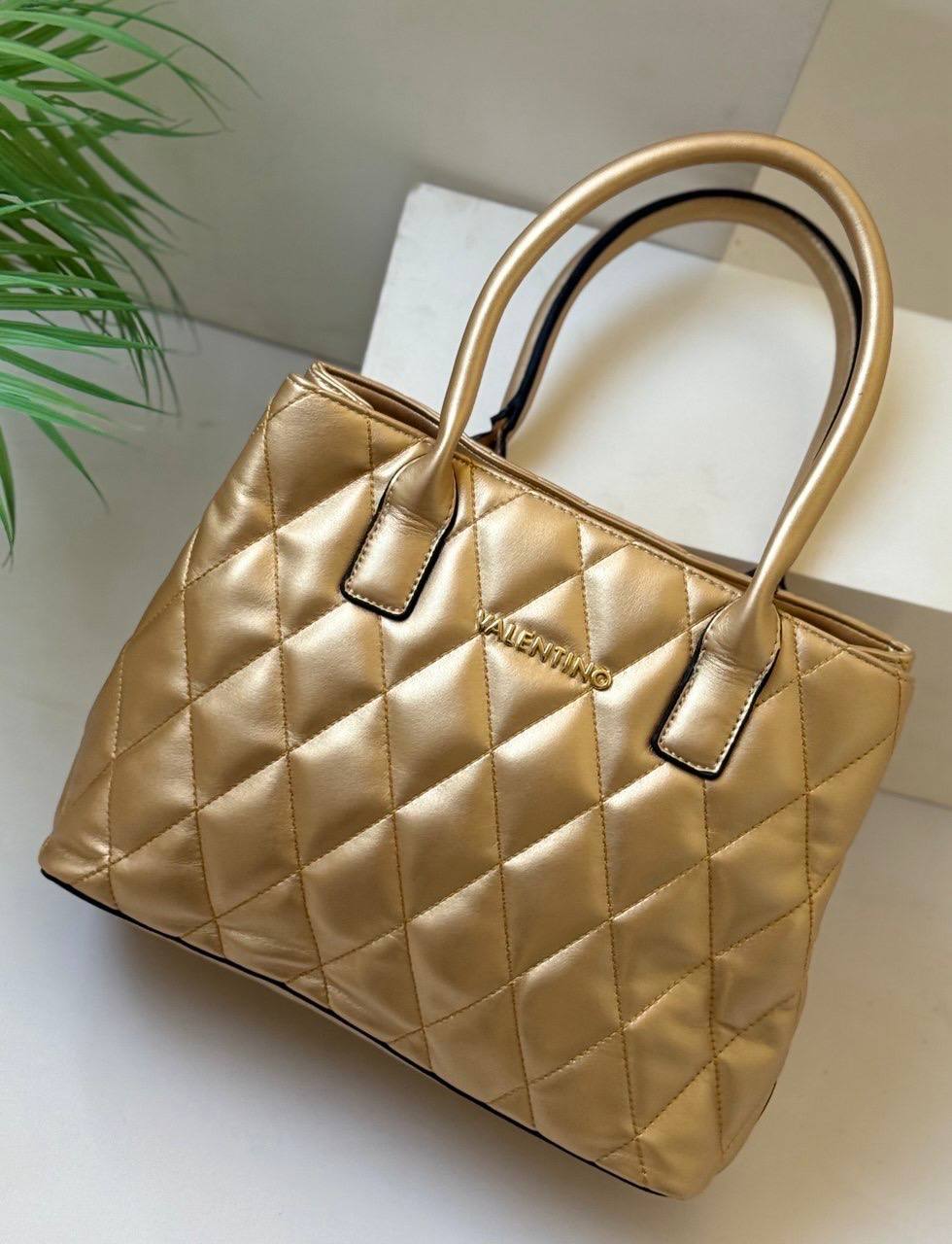 Valentino Quilted Top Handle Bag