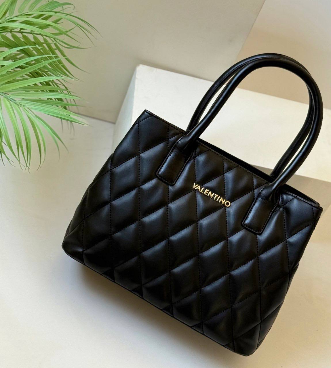 Valentino Quilted Top Handle Bag