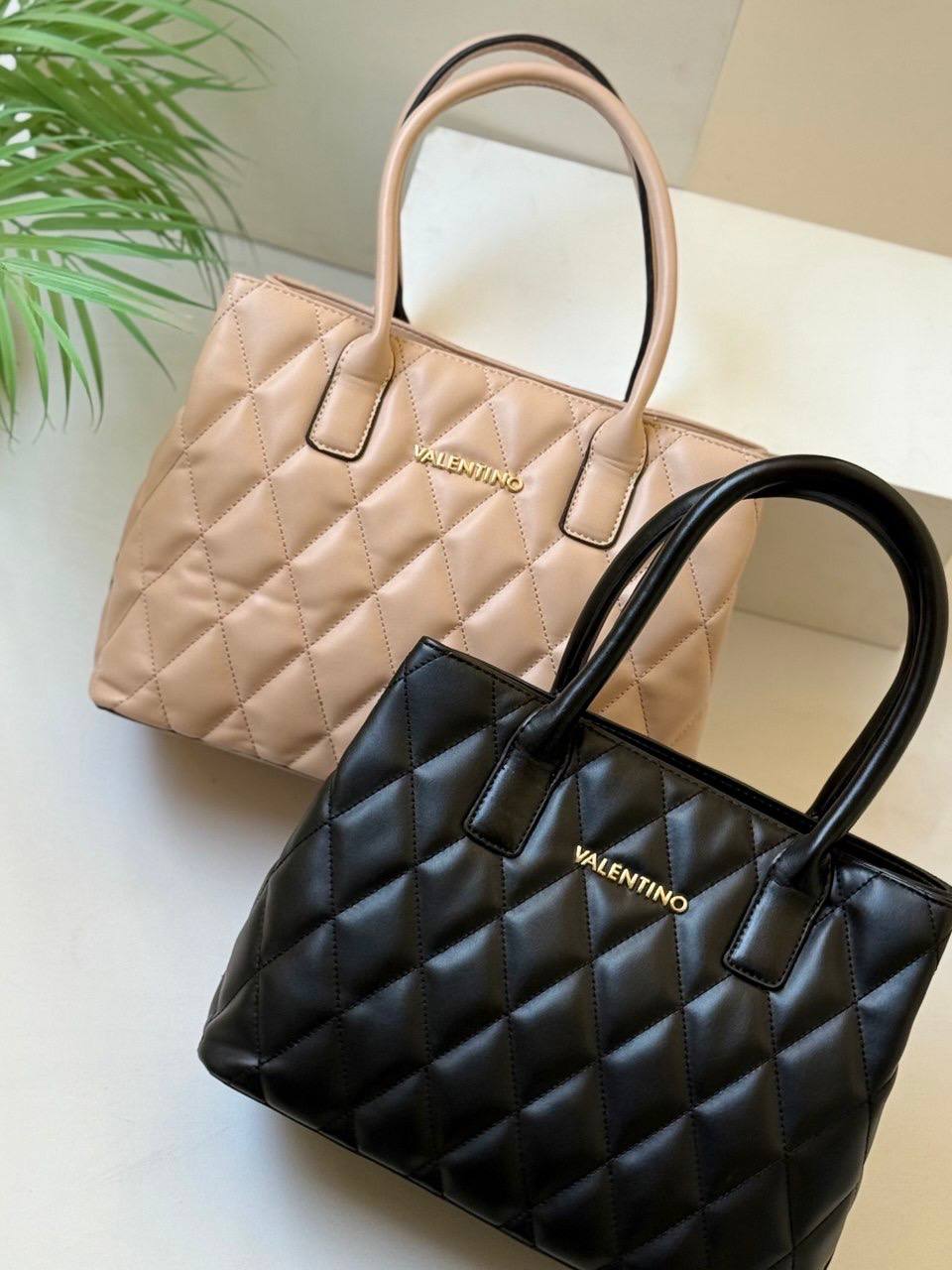 Valentino Quilted Top Handle Bag