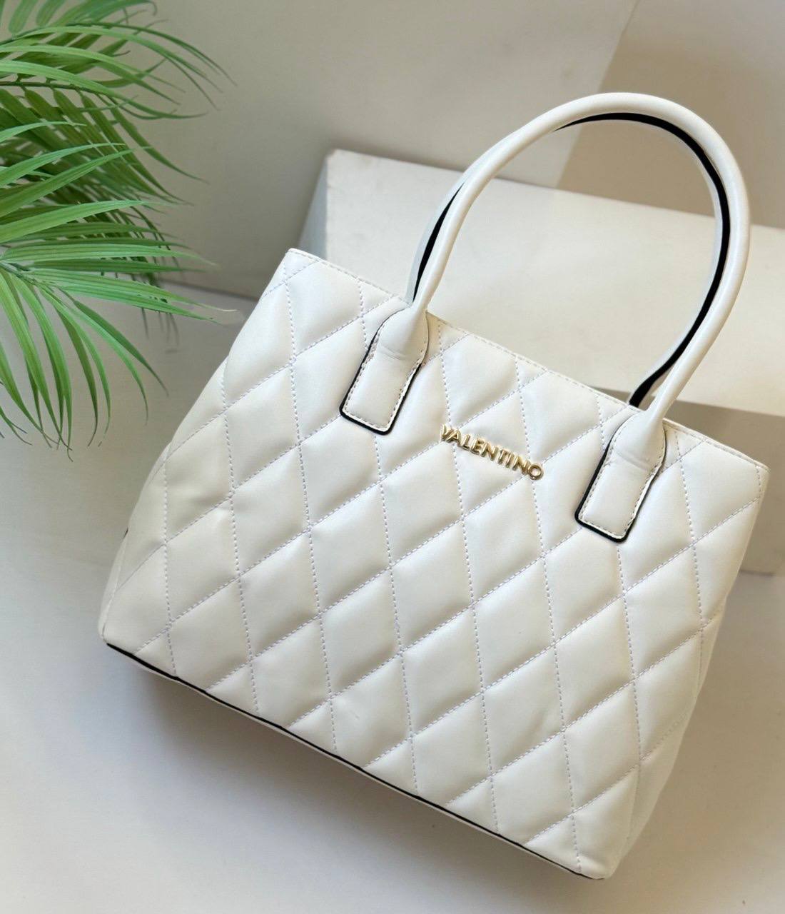 Valentino Quilted Top Handle Bag