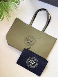 Lacoste Anna Reversible Tote Bag with Detachable Pouch -  Mirror