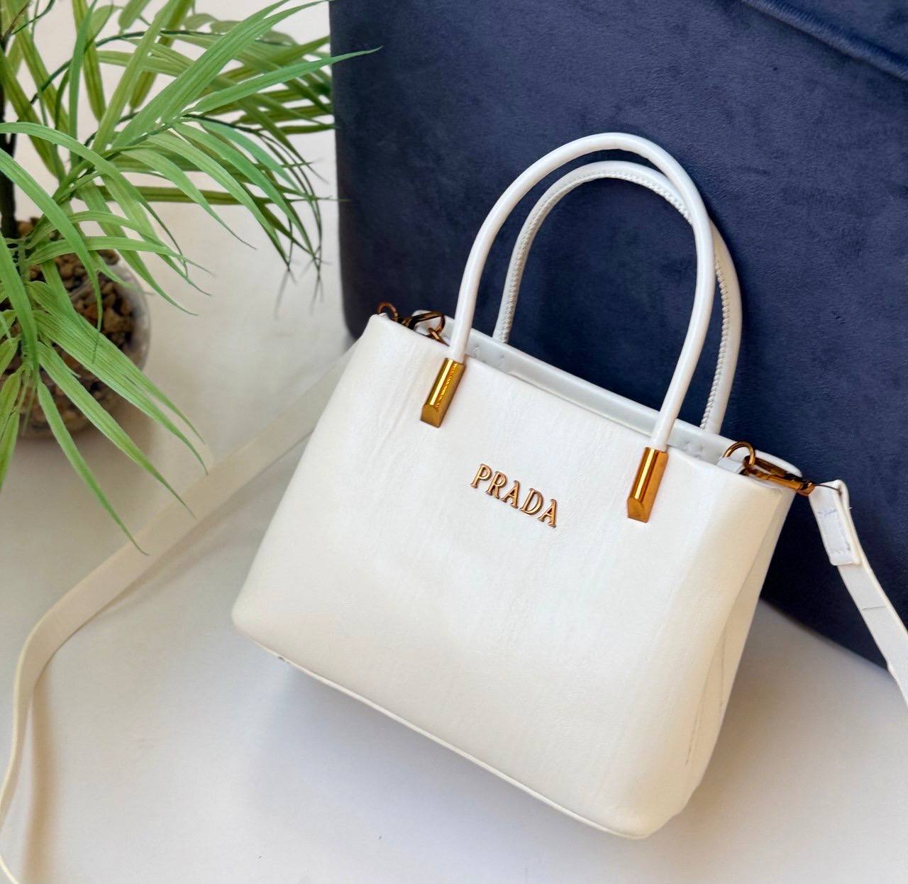 Prada Small Leather Tote Bag