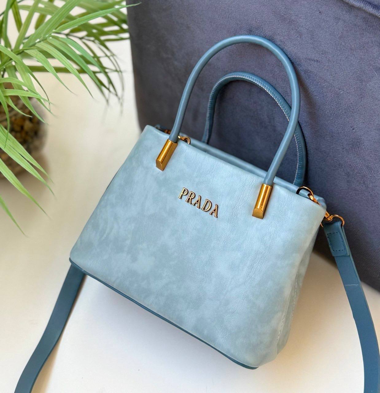 Prada Small Leather Tote Bag