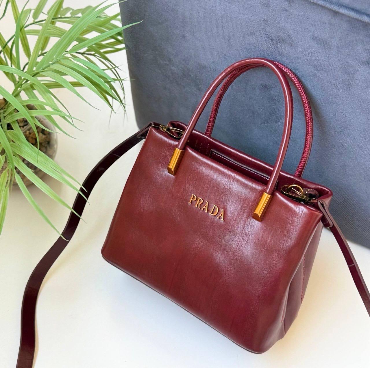 Prada Small Leather Tote Bag