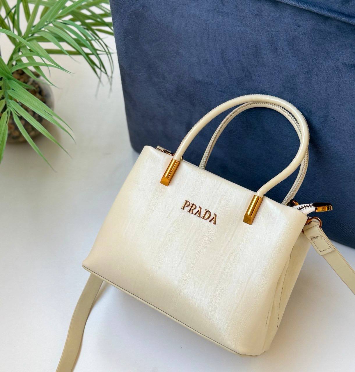 Prada Small Leather Tote Bag
