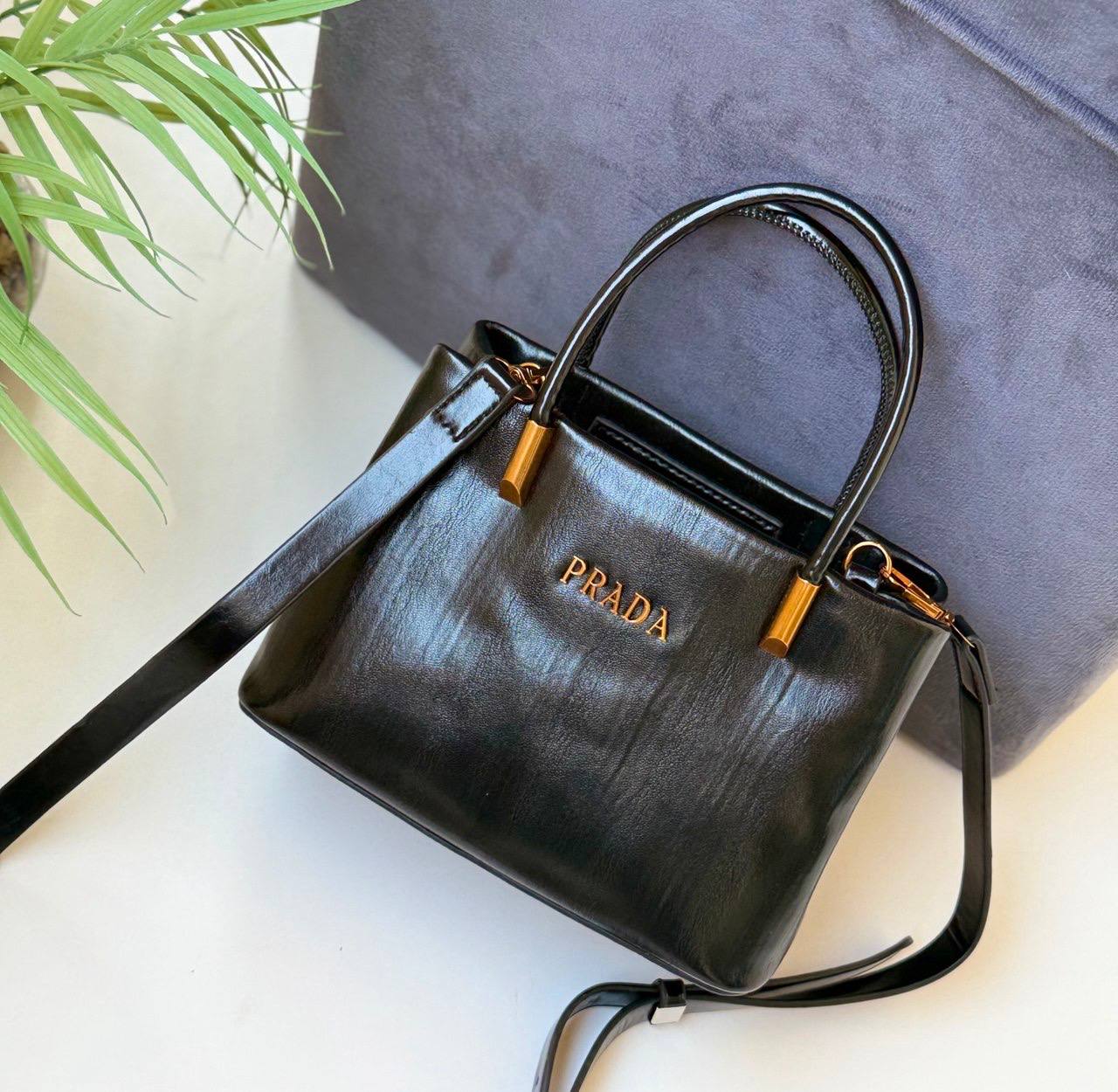 Prada Small Leather Tote Bag