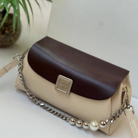 Miu Miu Pearl-Chain Leather Shoulder Bag -  Mirror