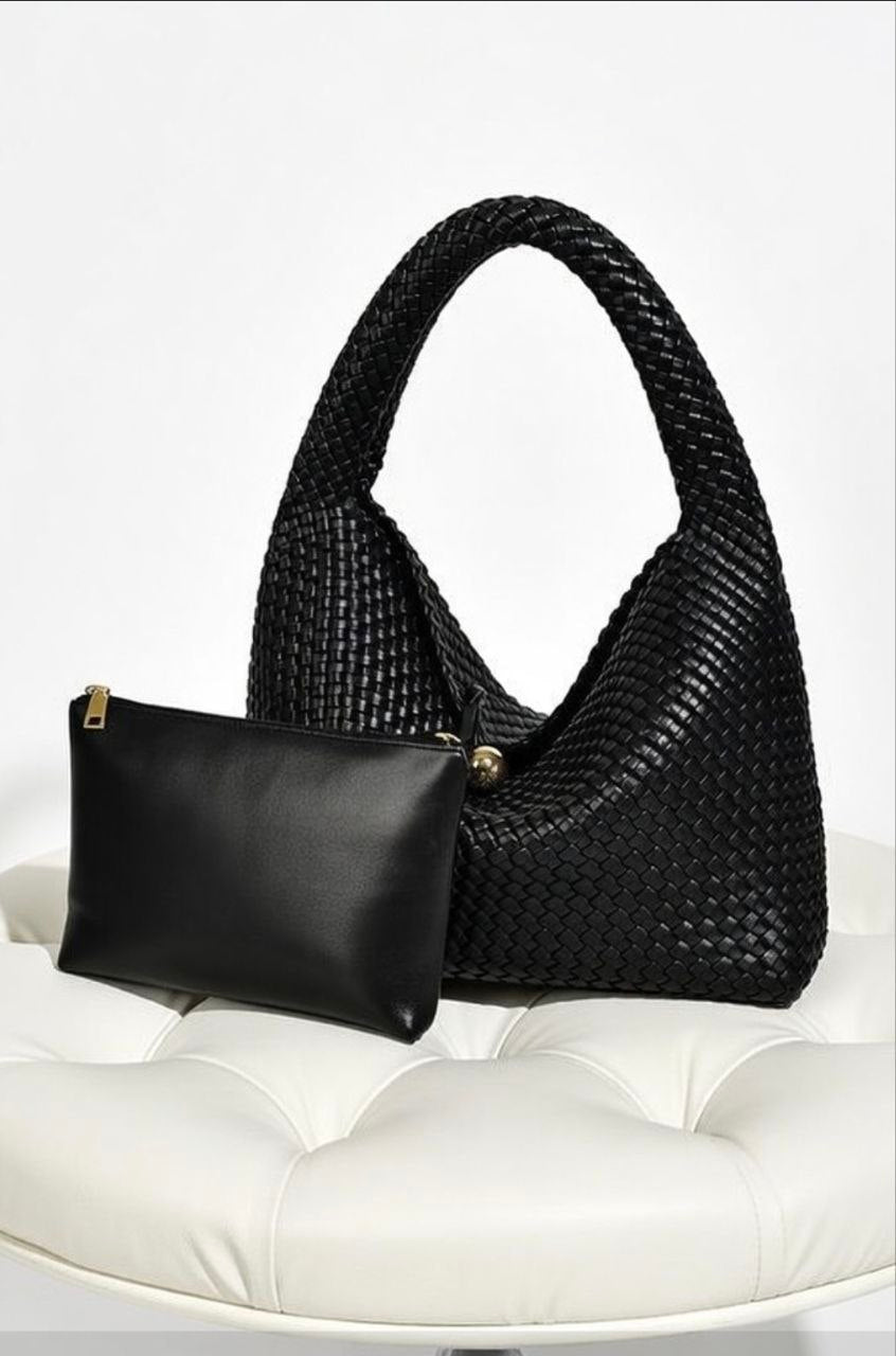 Woven Hobo Shoulder Bag - Mirror