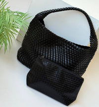 Bottega Veneta Medium Hop Bag in Intrecciato Leather - Mirror