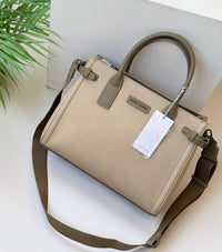 David Jones Canvas Tote with Leather Trim - Original