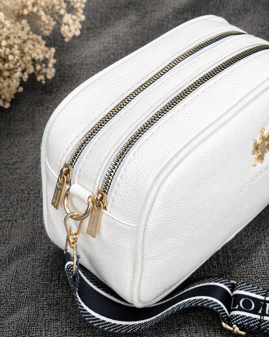Polo Double Zip Shoulder Bag