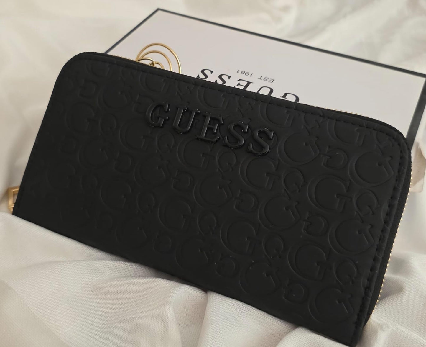 Big Guess Wallet single zipper - Mirror