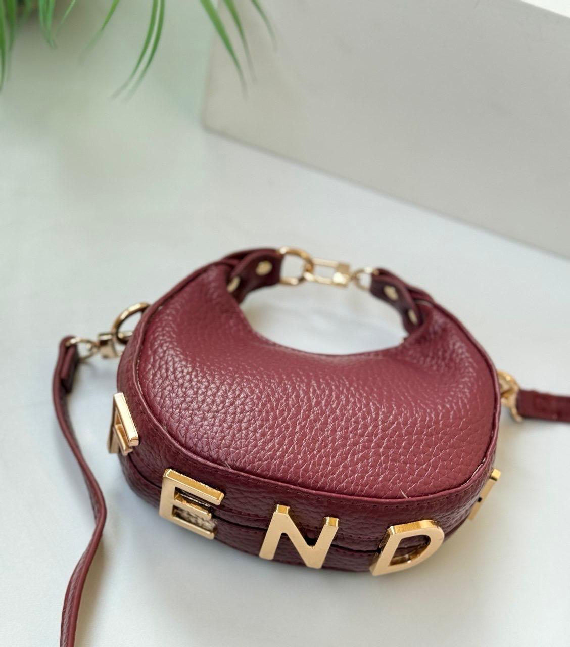Fendi Style Mini Crescent Cross Bag