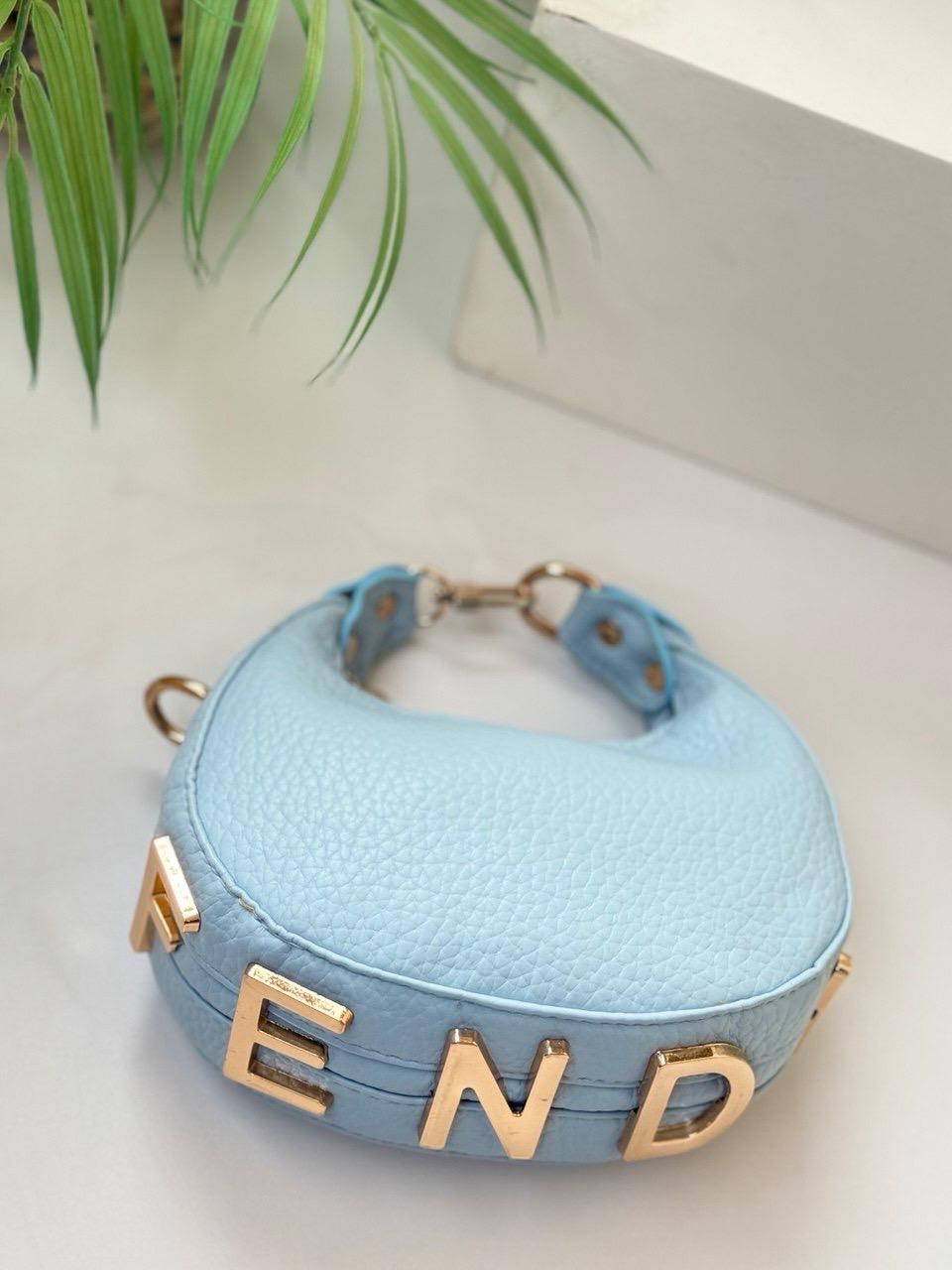Fendi Style Mini Crescent Cross Bag