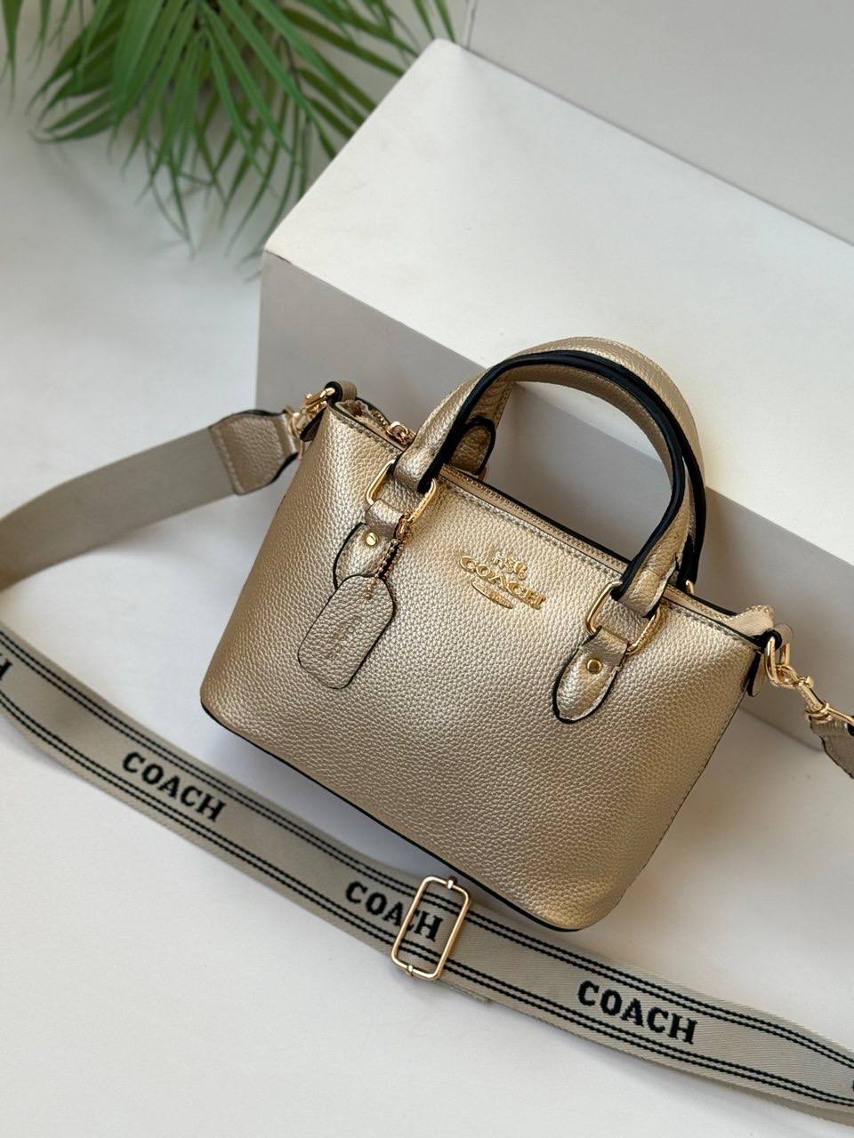 Coach Mini Rowan Satchel in Pebble Leather