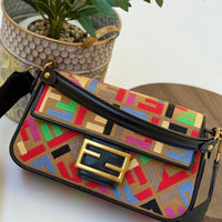 Fendi Baguette Zucca Jacquard Bag
