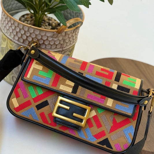 Fendi Baguette Zucca Jacquard Bag