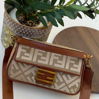 Fendi Baguette Zucca Jacquard Bag