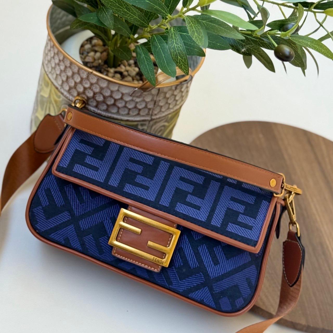 Fendi Baguette Zucca Jacquard Bag