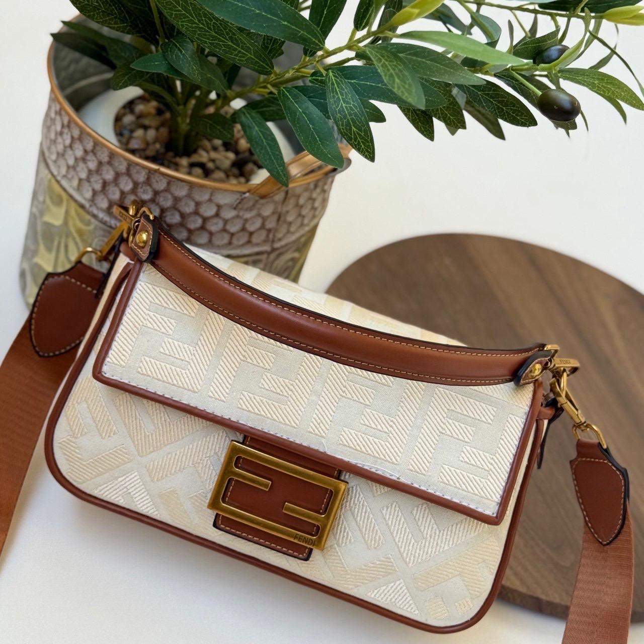 Fendi Baguette Zucca Jacquard Bag