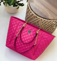 Guess Cessily Quilted Tote Bag - High copy