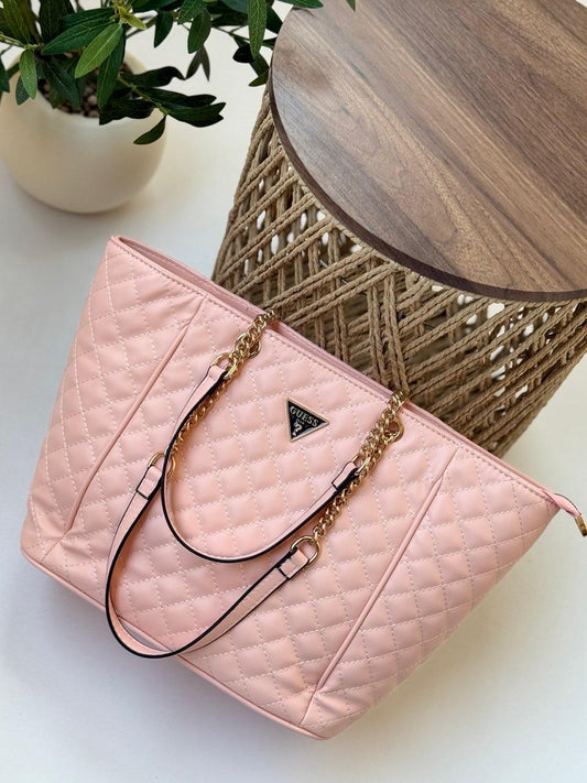 Guess Cessily Quilted Tote Bag - High copy