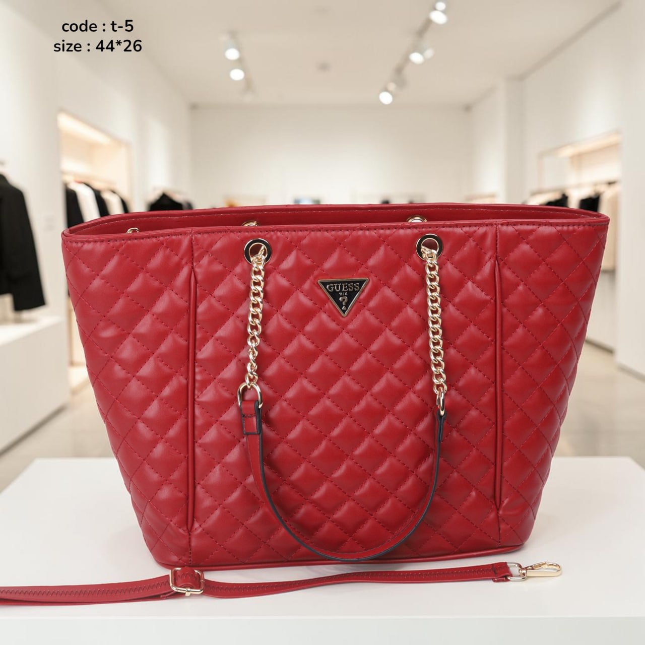 Guess Cessily Quilted Tote Bag - High copy