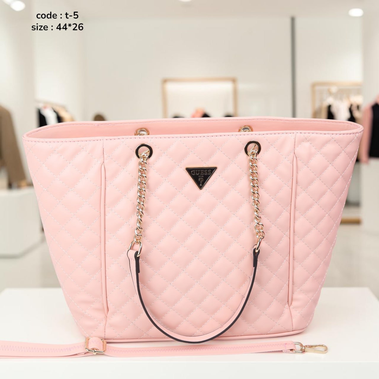 Guess Cessily Quilted Tote Bag - High copy