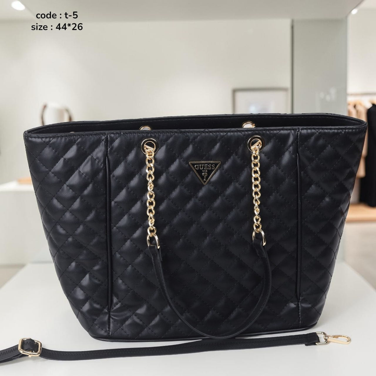 Guess Cessily Quilted Tote Bag - High copy