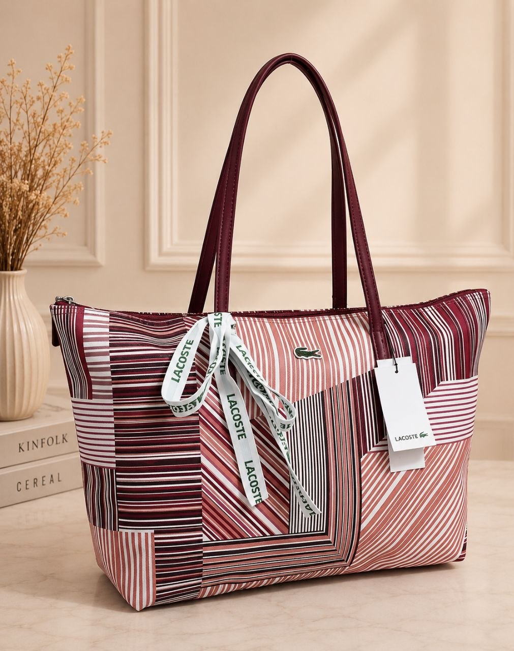 Lacoste Print Tote Bag - Mirror