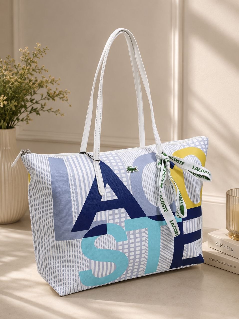 Lacoste Print Tote Bag - Mirror