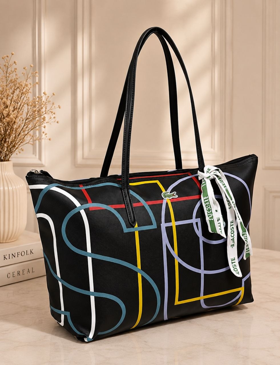 Lacoste Print Tote Bag - Mirror