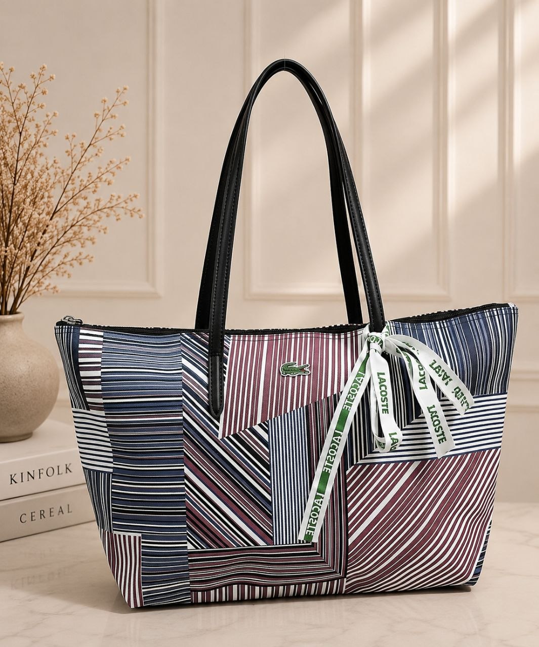 Lacoste Print Tote Bag - Mirror